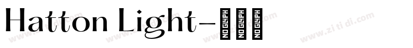 Hatton Light字体转换